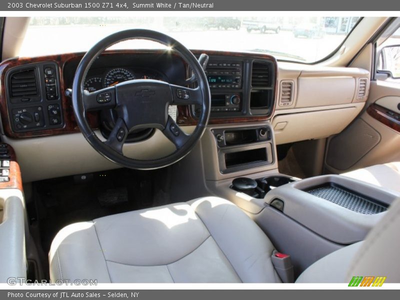 Summit White / Tan/Neutral 2003 Chevrolet Suburban 1500 Z71 4x4