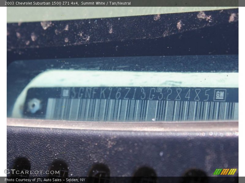 Summit White / Tan/Neutral 2003 Chevrolet Suburban 1500 Z71 4x4
