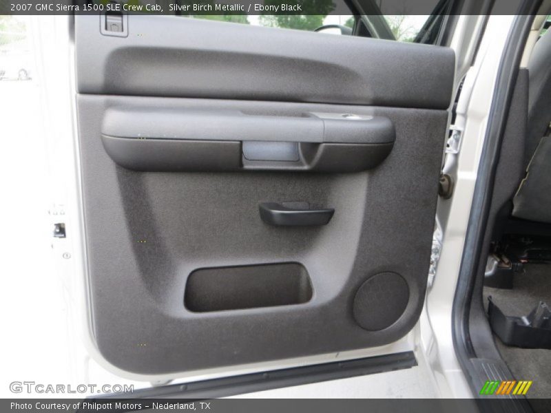 Silver Birch Metallic / Ebony Black 2007 GMC Sierra 1500 SLE Crew Cab