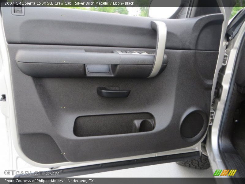 Silver Birch Metallic / Ebony Black 2007 GMC Sierra 1500 SLE Crew Cab