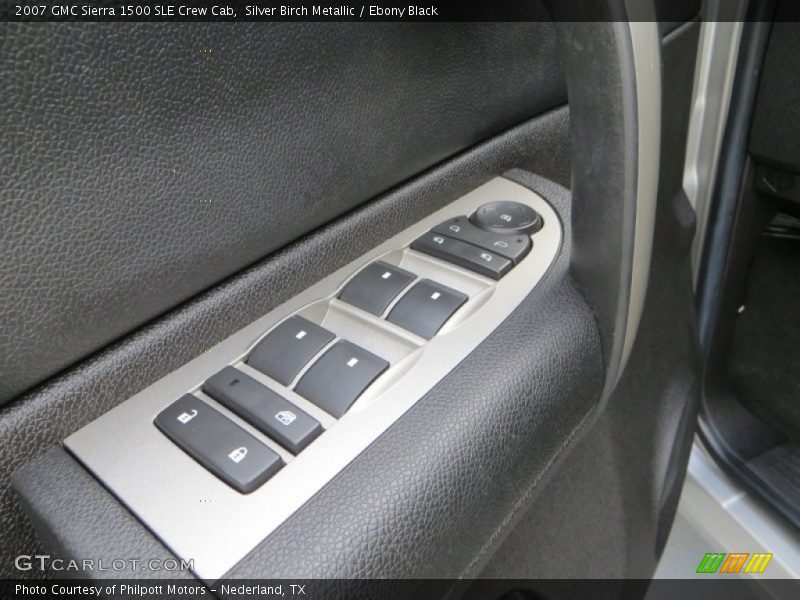 Silver Birch Metallic / Ebony Black 2007 GMC Sierra 1500 SLE Crew Cab