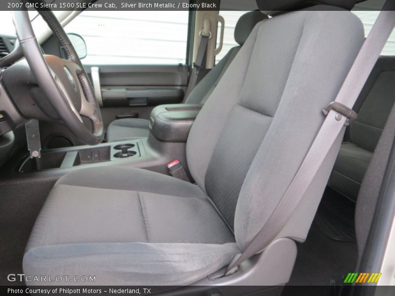 Silver Birch Metallic / Ebony Black 2007 GMC Sierra 1500 SLE Crew Cab