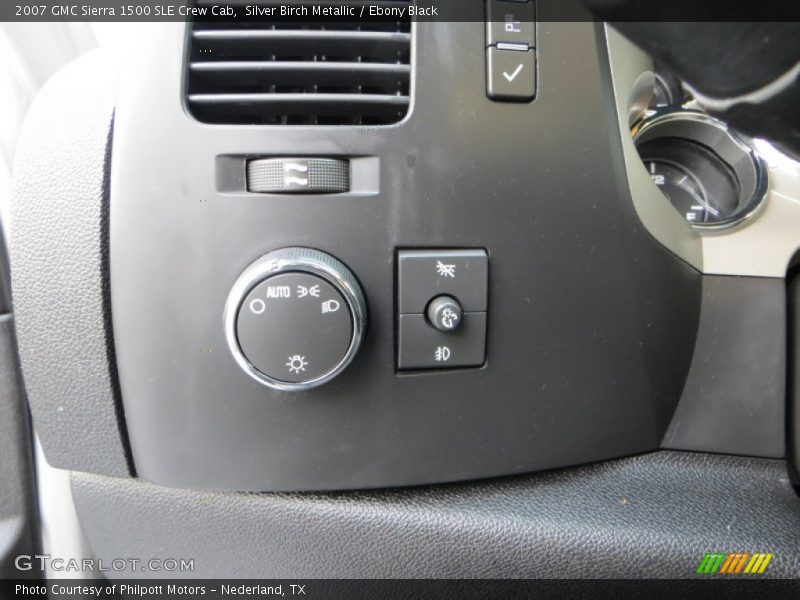 Silver Birch Metallic / Ebony Black 2007 GMC Sierra 1500 SLE Crew Cab
