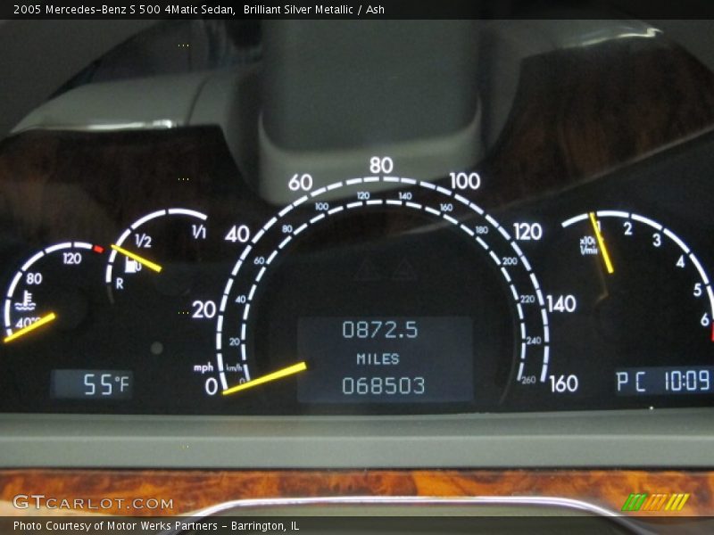 Brilliant Silver Metallic / Ash 2005 Mercedes-Benz S 500 4Matic Sedan