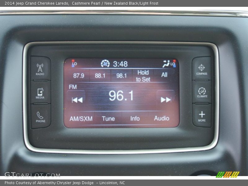 Cashmere Pearl / New Zealand Black/Light Frost 2014 Jeep Grand Cherokee Laredo