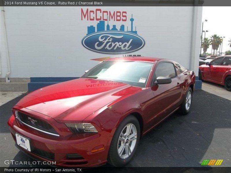 Ruby Red / Charcoal Black 2014 Ford Mustang V6 Coupe
