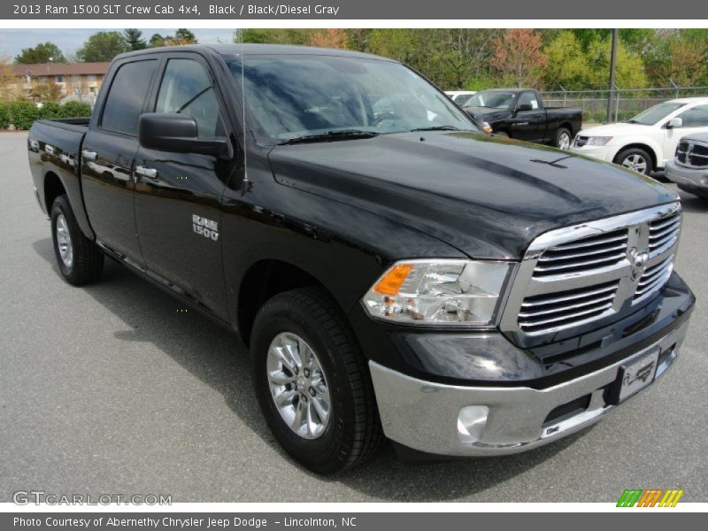 Black / Black/Diesel Gray 2013 Ram 1500 SLT Crew Cab 4x4