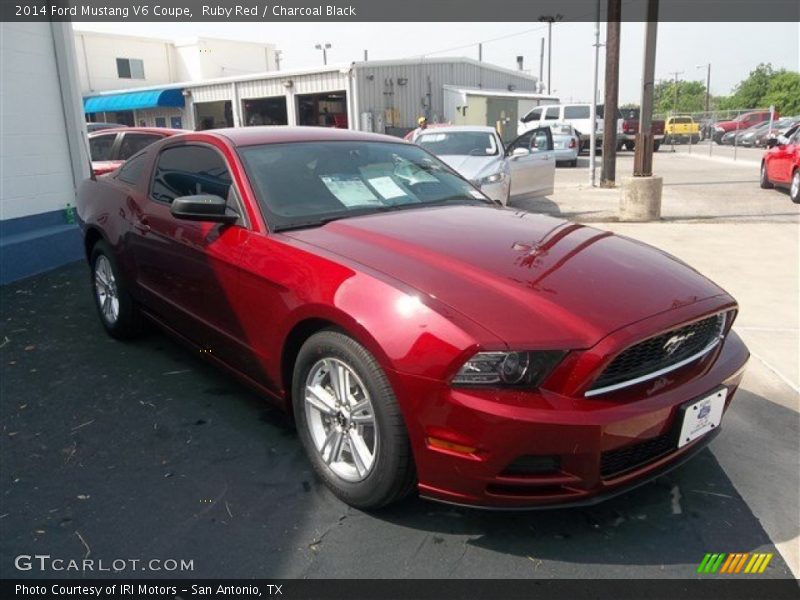 Ruby Red / Charcoal Black 2014 Ford Mustang V6 Coupe
