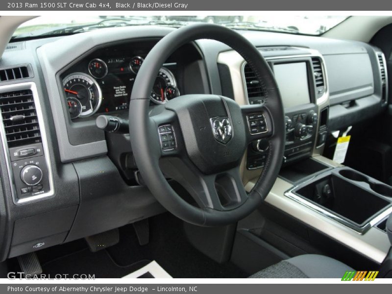 Black / Black/Diesel Gray 2013 Ram 1500 SLT Crew Cab 4x4