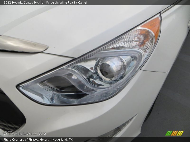 Porcelain White Pearl / Camel 2012 Hyundai Sonata Hybrid