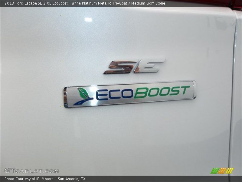 White Platinum Metallic Tri-Coat / Medium Light Stone 2013 Ford Escape SE 2.0L EcoBoost