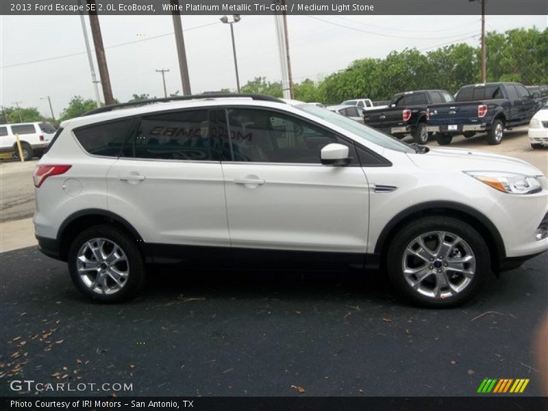 White Platinum Metallic Tri-Coat / Medium Light Stone 2013 Ford Escape SE 2.0L EcoBoost
