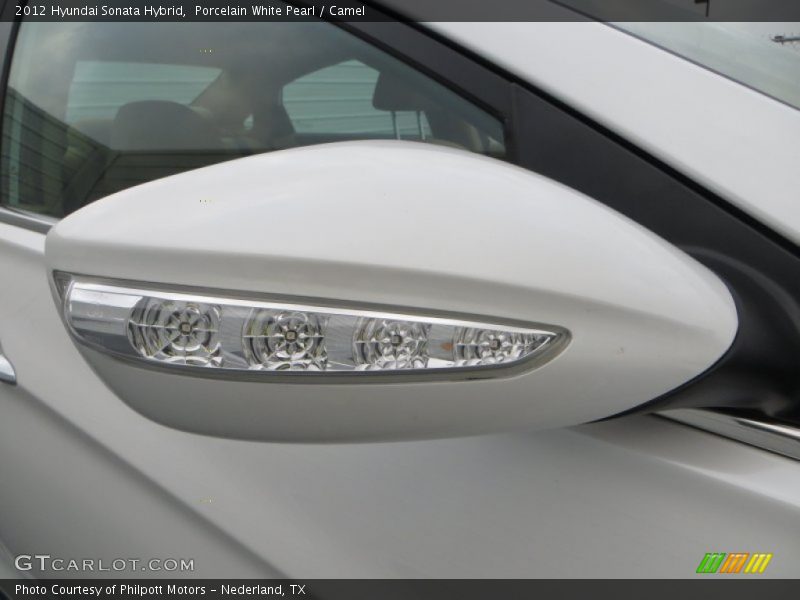 Porcelain White Pearl / Camel 2012 Hyundai Sonata Hybrid