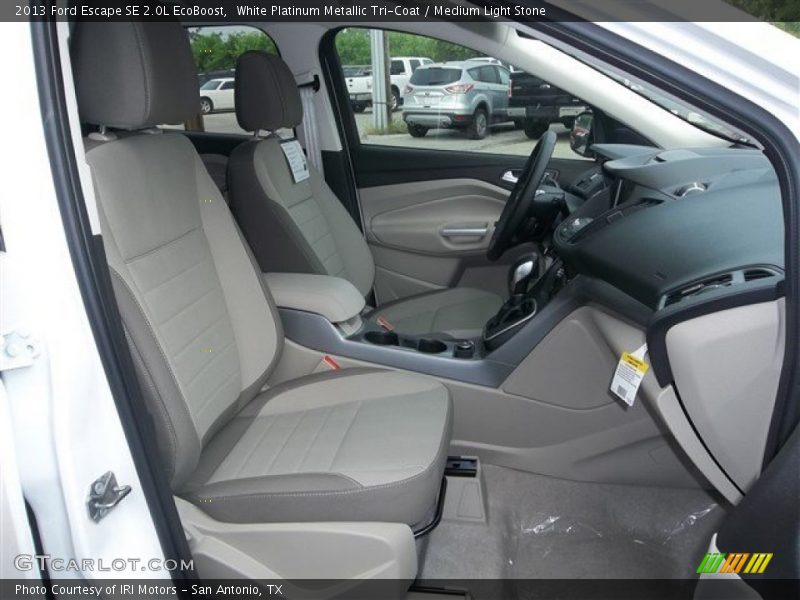 White Platinum Metallic Tri-Coat / Medium Light Stone 2013 Ford Escape SE 2.0L EcoBoost