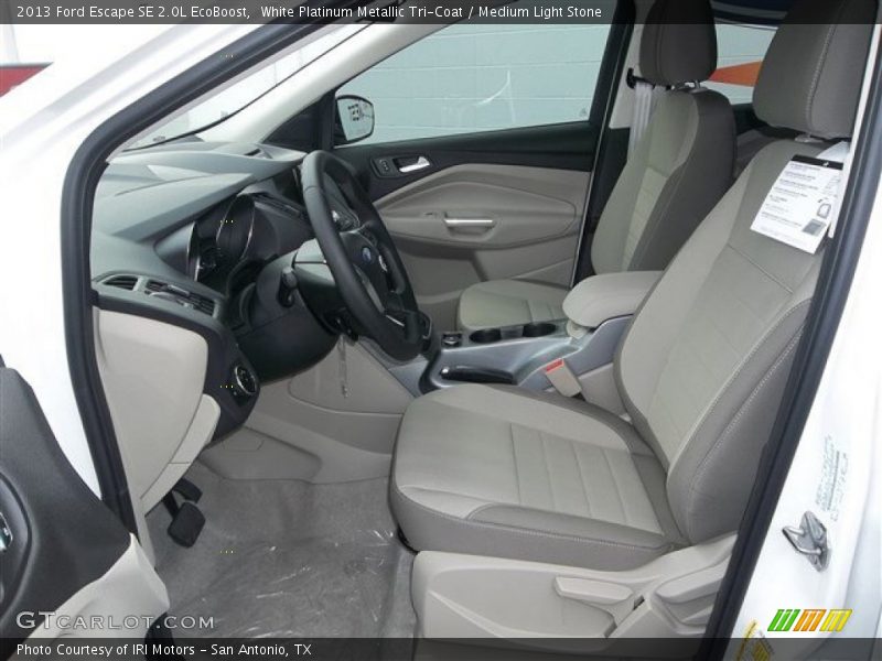 White Platinum Metallic Tri-Coat / Medium Light Stone 2013 Ford Escape SE 2.0L EcoBoost