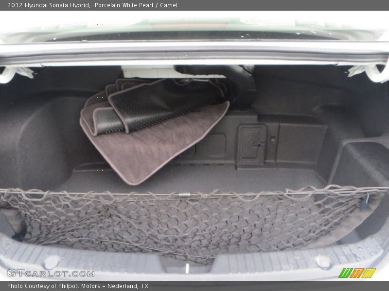 Porcelain White Pearl / Camel 2012 Hyundai Sonata Hybrid