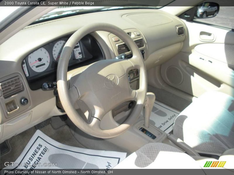 Super White / Pebble Beige 2000 Toyota Corolla CE