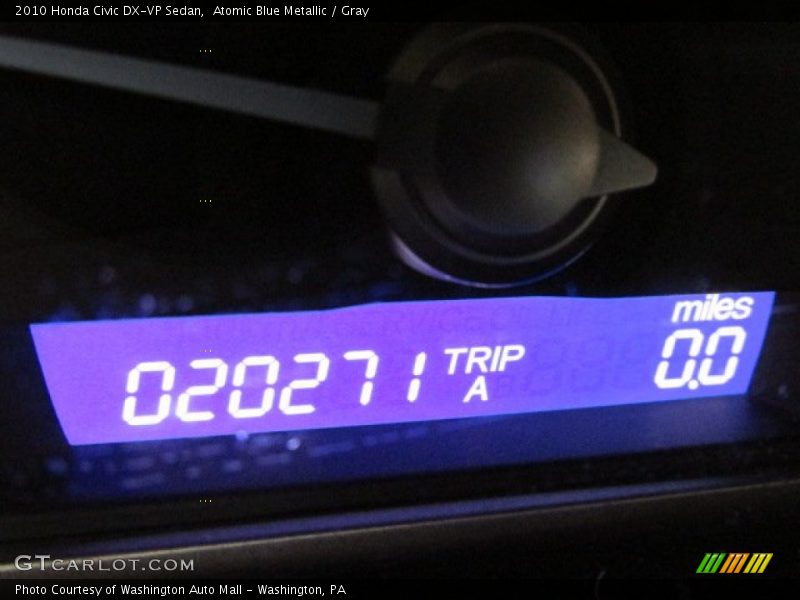 Atomic Blue Metallic / Gray 2010 Honda Civic DX-VP Sedan