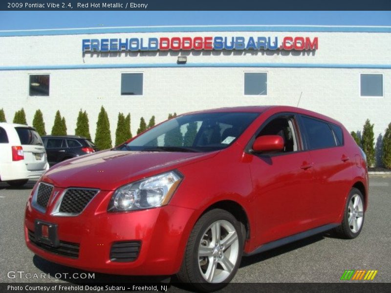 Red Hot Metallic / Ebony 2009 Pontiac Vibe 2.4