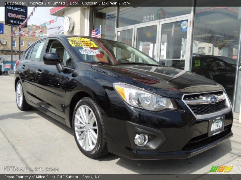 Obsidian Black Pearl / Ivory 2012 Subaru Impreza 2.0i Limited 5 Door