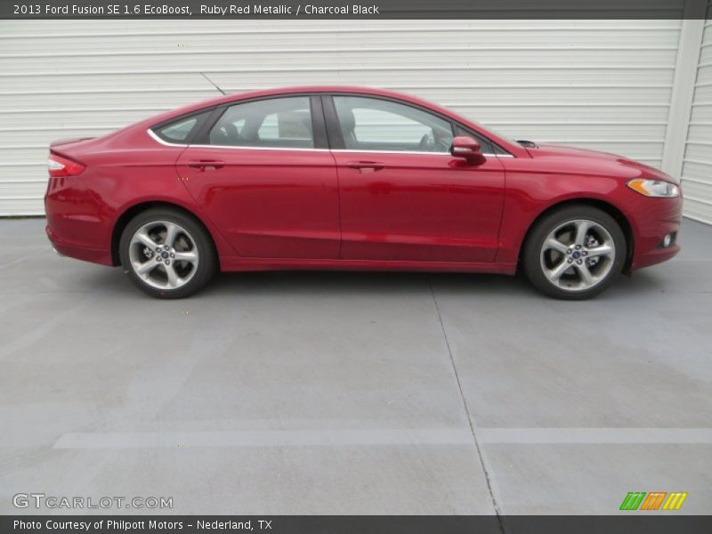 Ruby Red Metallic / Charcoal Black 2013 Ford Fusion SE 1.6 EcoBoost