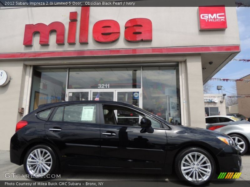 Obsidian Black Pearl / Ivory 2012 Subaru Impreza 2.0i Limited 5 Door