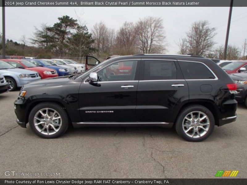 Brilliant Black Crystal Pearl / Summit Morocco Black Natura Leather 2014 Jeep Grand Cherokee Summit 4x4
