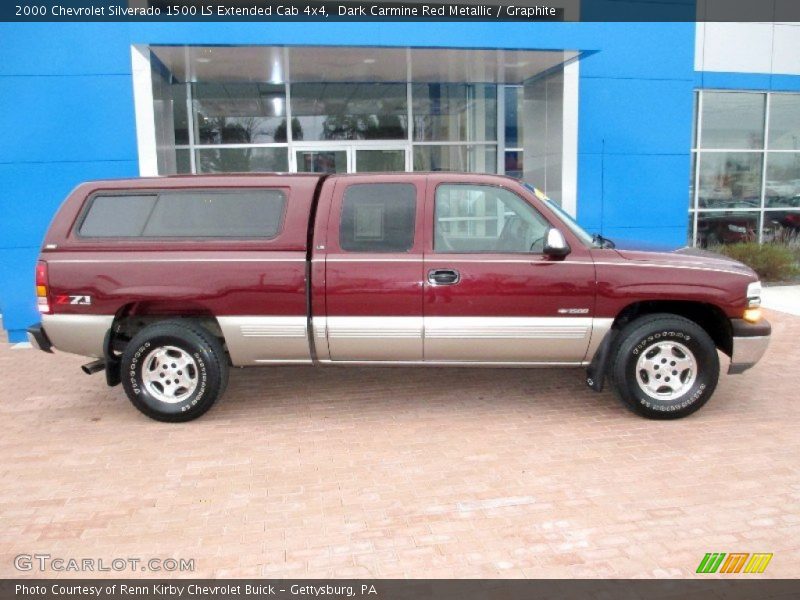 Dark Carmine Red Metallic / Graphite 2000 Chevrolet Silverado 1500 LS Extended Cab 4x4