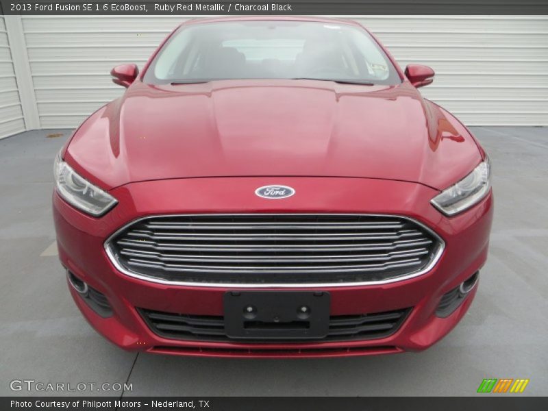 Ruby Red Metallic / Charcoal Black 2013 Ford Fusion SE 1.6 EcoBoost