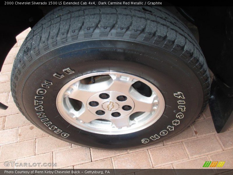 Dark Carmine Red Metallic / Graphite 2000 Chevrolet Silverado 1500 LS Extended Cab 4x4