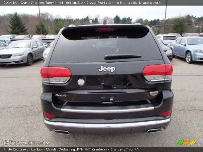 Brilliant Black Crystal Pearl / Summit Morocco Black Natura Leather 2014 Jeep Grand Cherokee Summit 4x4