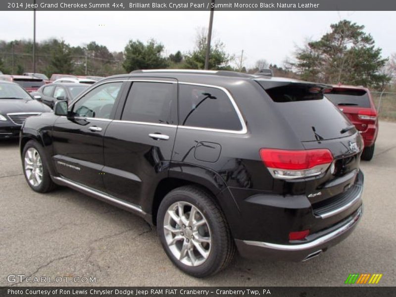 Brilliant Black Crystal Pearl / Summit Morocco Black Natura Leather 2014 Jeep Grand Cherokee Summit 4x4