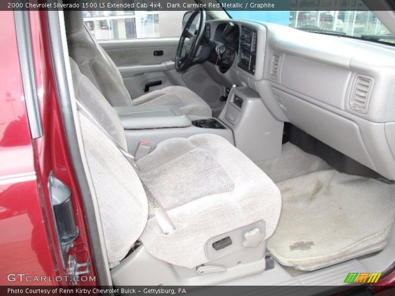 Dark Carmine Red Metallic / Graphite 2000 Chevrolet Silverado 1500 LS Extended Cab 4x4