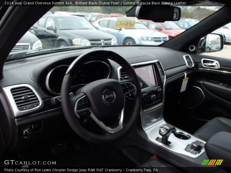Brilliant Black Crystal Pearl / Summit Morocco Black Natura Leather 2014 Jeep Grand Cherokee Summit 4x4