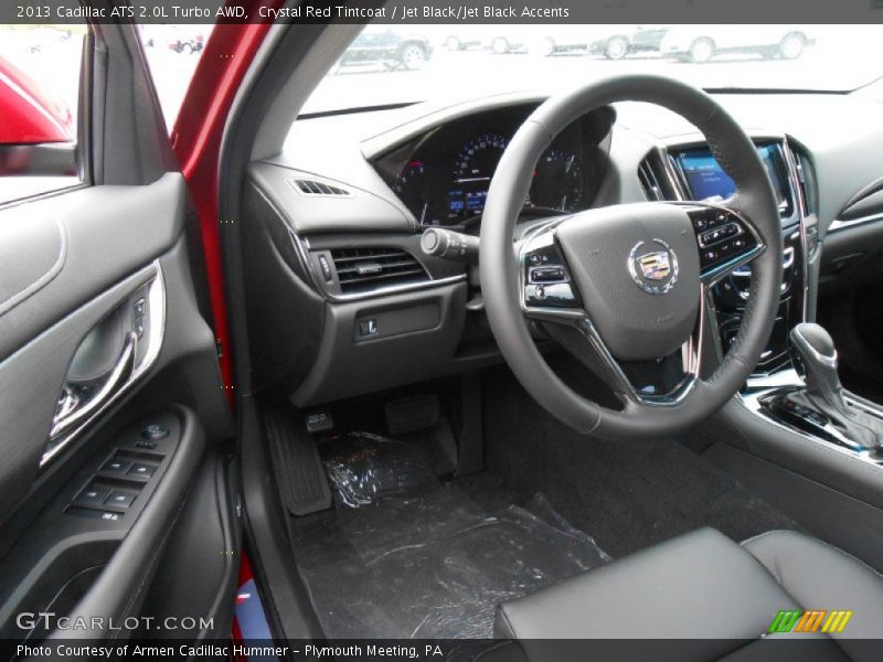 Crystal Red Tintcoat / Jet Black/Jet Black Accents 2013 Cadillac ATS 2.0L Turbo AWD