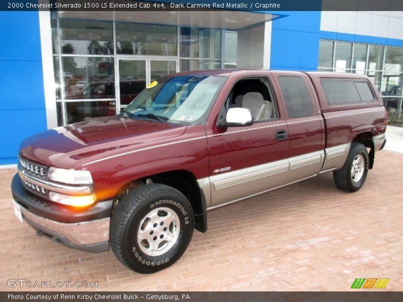 Dark Carmine Red Metallic / Graphite 2000 Chevrolet Silverado 1500 LS Extended Cab 4x4