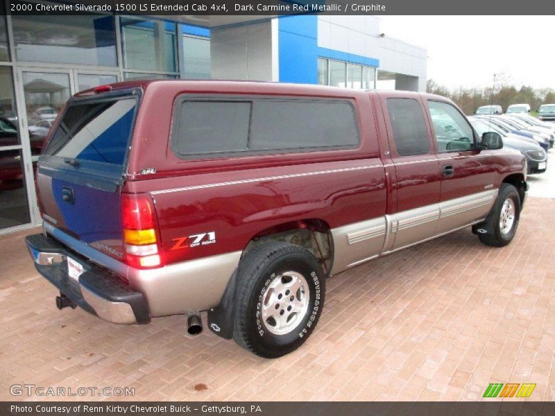Dark Carmine Red Metallic / Graphite 2000 Chevrolet Silverado 1500 LS Extended Cab 4x4