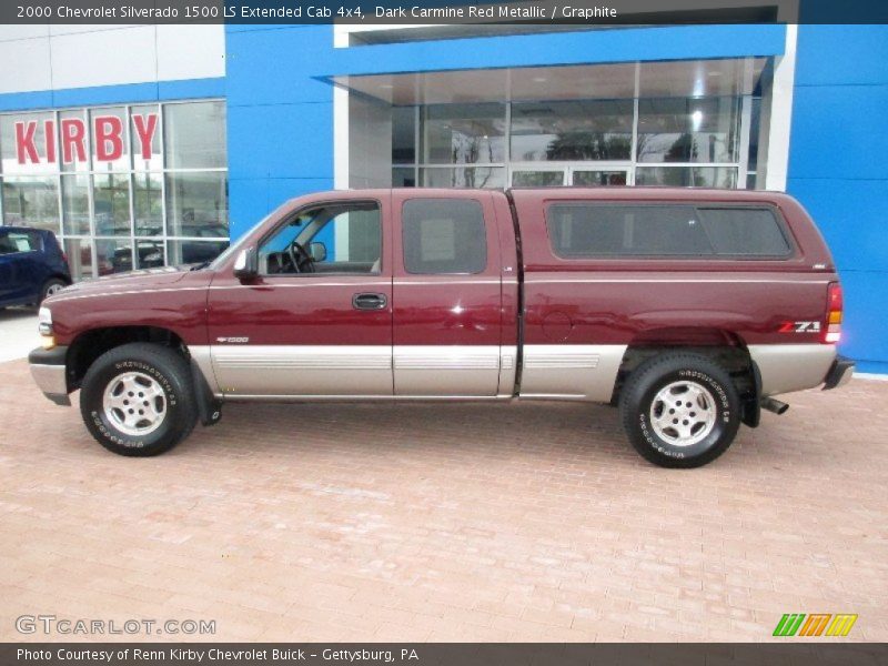 Dark Carmine Red Metallic / Graphite 2000 Chevrolet Silverado 1500 LS Extended Cab 4x4