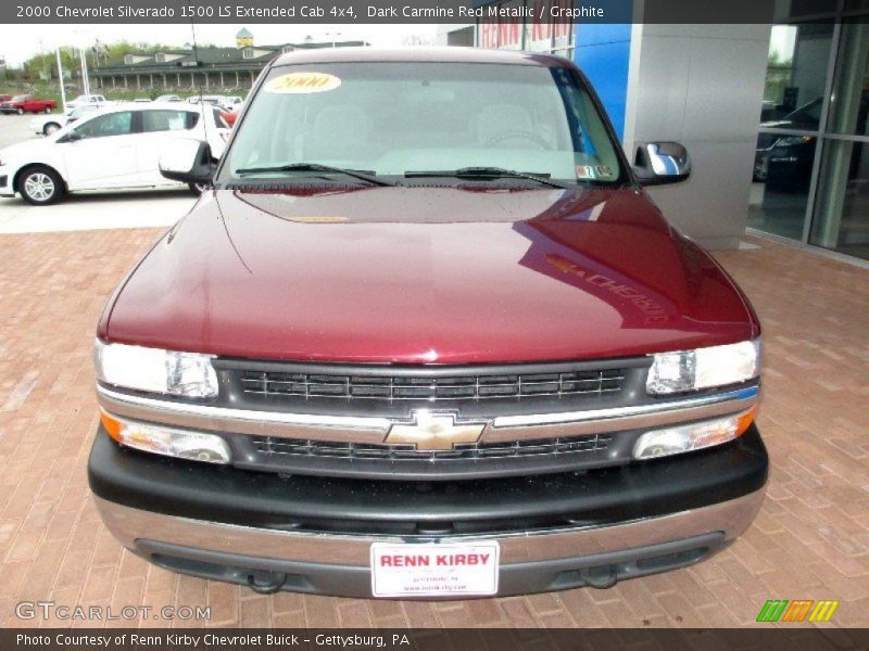 Dark Carmine Red Metallic / Graphite 2000 Chevrolet Silverado 1500 LS Extended Cab 4x4