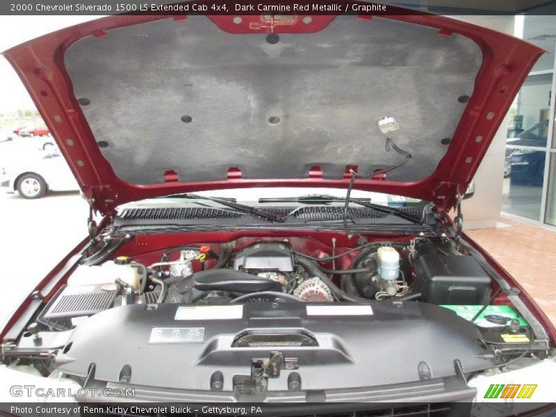 Dark Carmine Red Metallic / Graphite 2000 Chevrolet Silverado 1500 LS Extended Cab 4x4