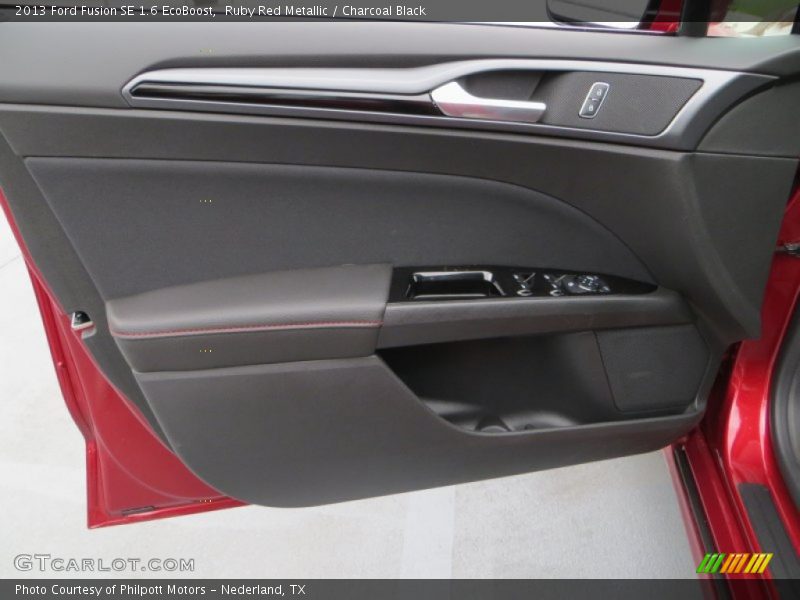 Ruby Red Metallic / Charcoal Black 2013 Ford Fusion SE 1.6 EcoBoost