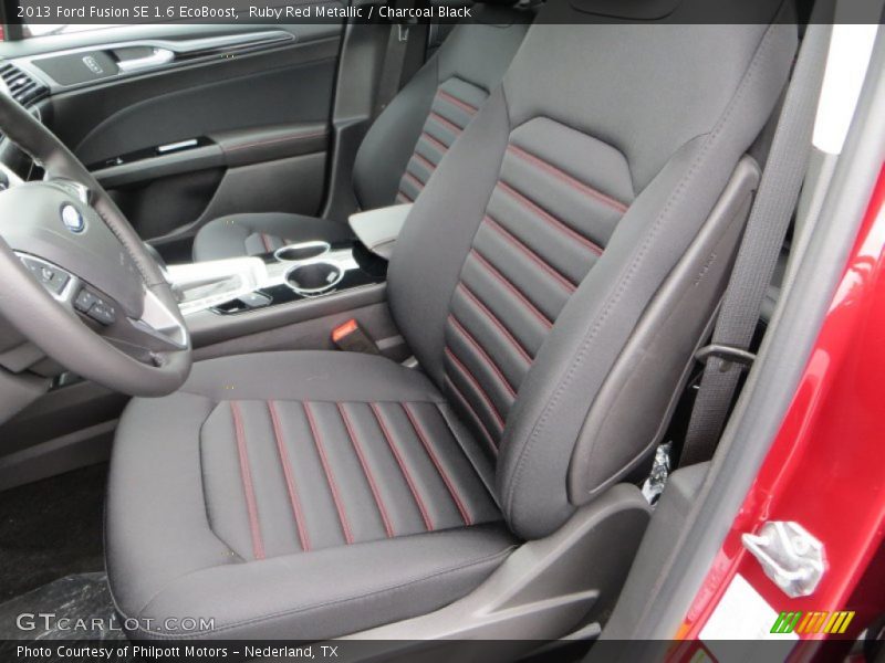 Ruby Red Metallic / Charcoal Black 2013 Ford Fusion SE 1.6 EcoBoost