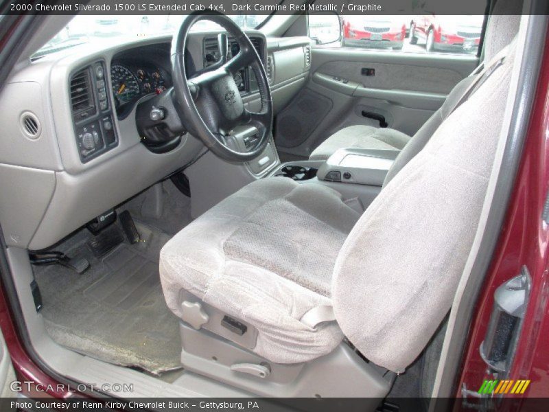 Dark Carmine Red Metallic / Graphite 2000 Chevrolet Silverado 1500 LS Extended Cab 4x4