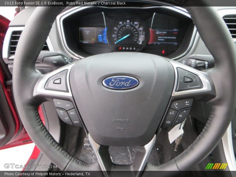 Ruby Red Metallic / Charcoal Black 2013 Ford Fusion SE 1.6 EcoBoost