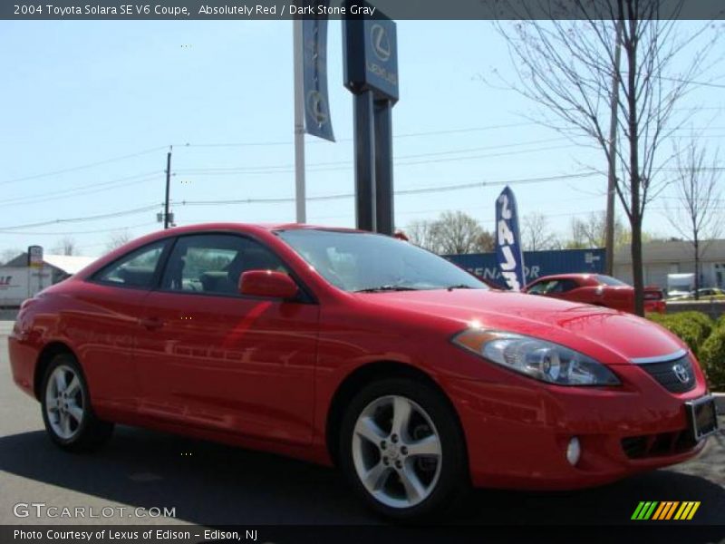 Absolutely Red / Dark Stone Gray 2004 Toyota Solara SE V6 Coupe