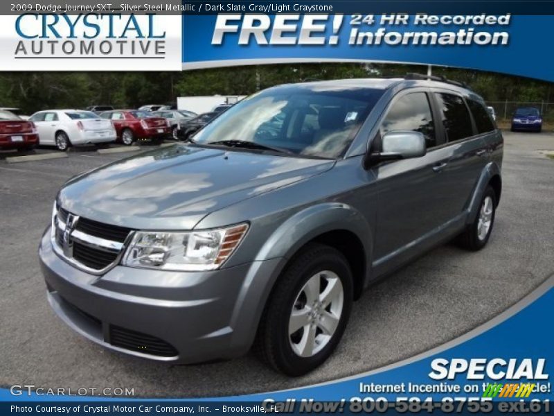 Silver Steel Metallic / Dark Slate Gray/Light Graystone 2009 Dodge Journey SXT