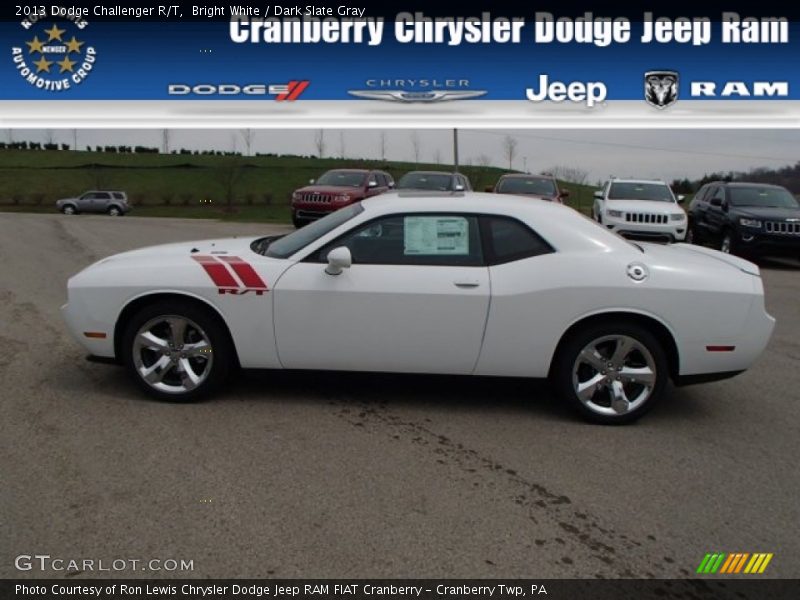 Bright White / Dark Slate Gray 2013 Dodge Challenger R/T