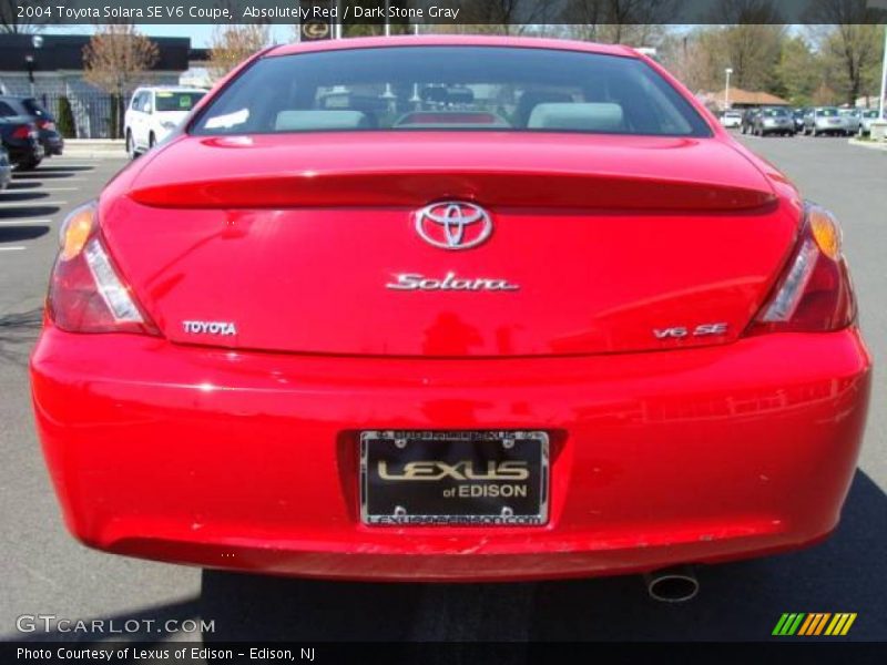 Absolutely Red / Dark Stone Gray 2004 Toyota Solara SE V6 Coupe