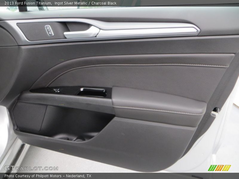 Ingot Silver Metallic / Charcoal Black 2013 Ford Fusion Titanium