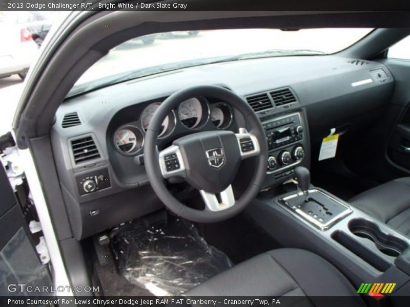 Bright White / Dark Slate Gray 2013 Dodge Challenger R/T